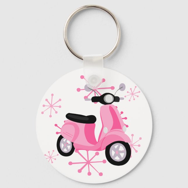 Pink Scooter Key Ring (Front)