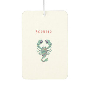 Pink Scorpio, zodiac, star sign Car Air Freshener