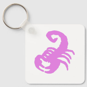 Pink Scorpion Zodiac Keychain – Soft Cosmic Style