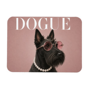Pink Scottish Terrier Scottie Dog Covergirl Magnet