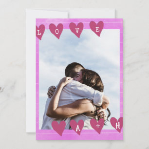 Pink Scrapbook Photo Valentine's Day Card