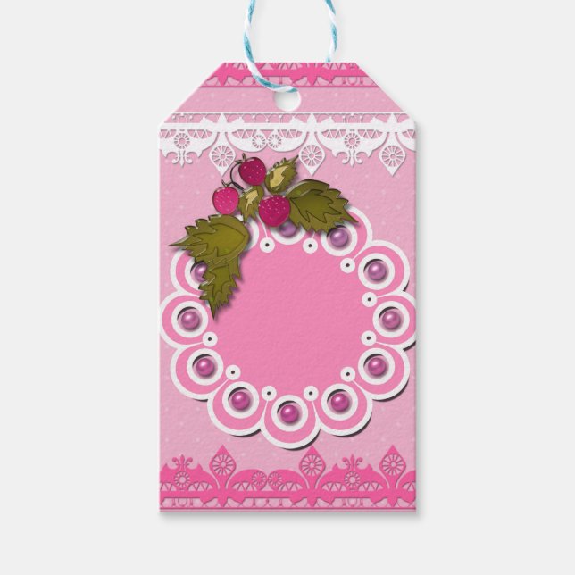 Pink scrapbooking gift tags (Front)