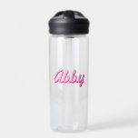 Pink Script Handwriting Fun Trendy Custom Water Bottle<br><div class="desc">Playful and fun - this custom water bottle in the name of your choice adds style to your daily routine. In shades of pink. Personalise it with a name or message to make it uniquely yours. Perfect for custom gifts,  team sports gifts,  gifts for the holidays and more.</div>