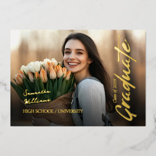 Pink Script Photo Grandmillennial Graduation 