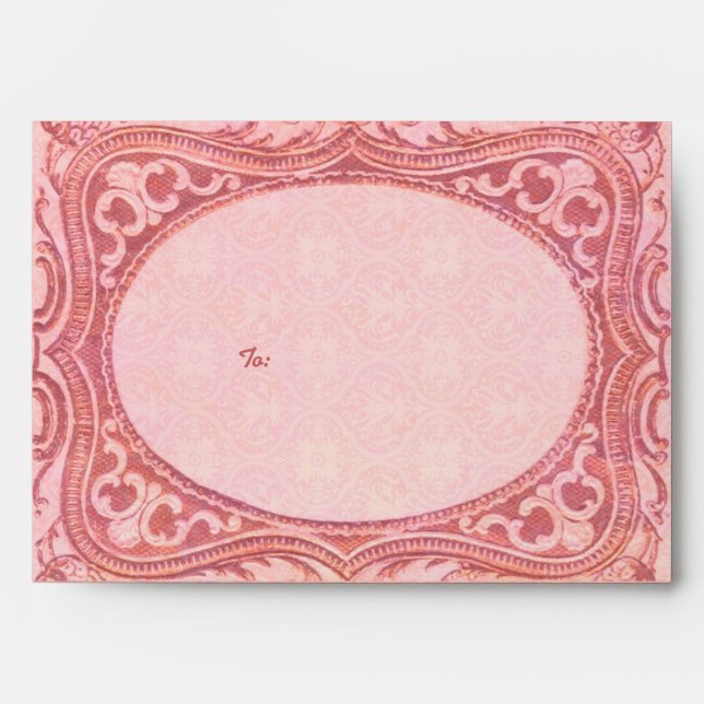 Pink Scroll envelope (Front)