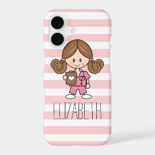 Pink Scrubs Nurse iPhone 7 Plus Case Brunette