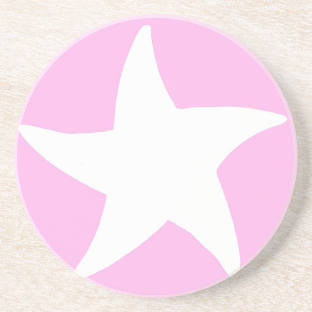 Pink Sea Star Coaster (Front)