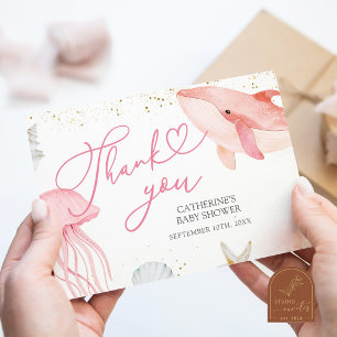 Pink Sea Thank You Card