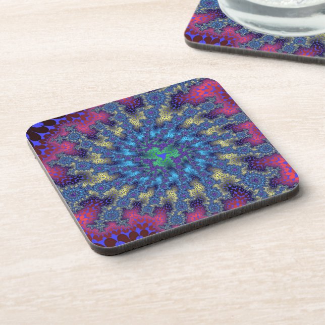 Pink Seafoam Burst Coaster (Left Side)