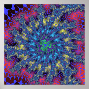 Pink Seafoam Burst Poster