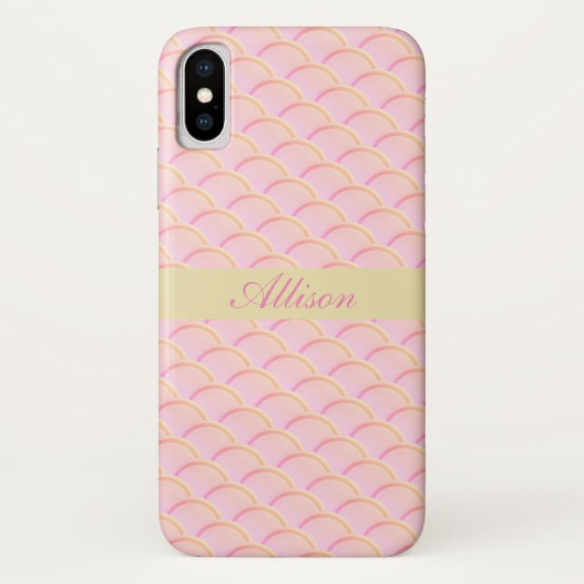Pink Seamless Circle Pattern Case-Mate iPhone Case (Back)
