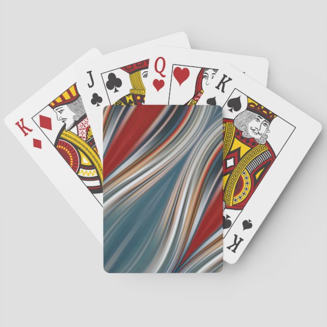 pink seamless pattern flow on poker cards (Back)