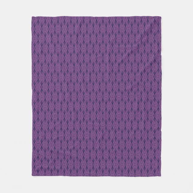 Pink seamless pattern on dark background fleece blanket (Front)