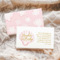 Pink Seashell Book Request Enclosure Card
