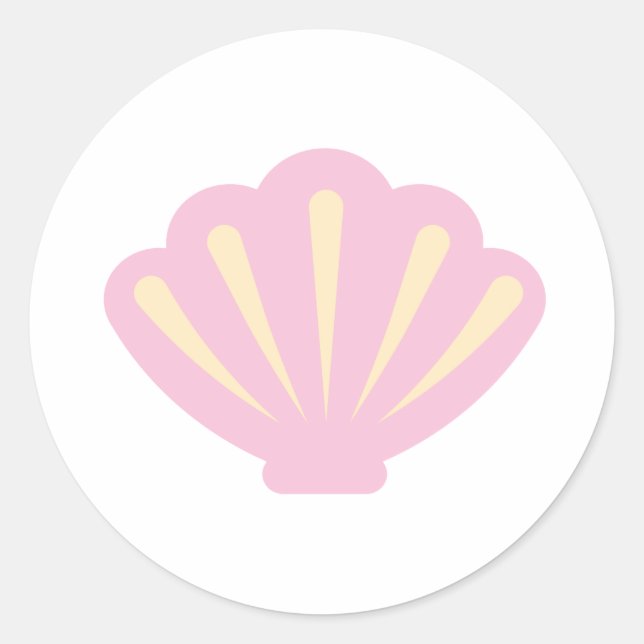 Pink Seashell Envelope Seal (Front)