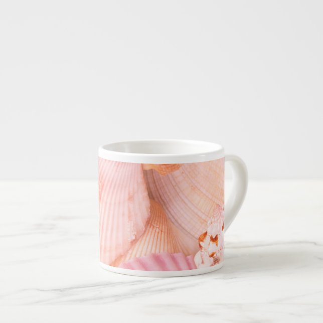Pink Seashells Espresso Cup (Front Right)
