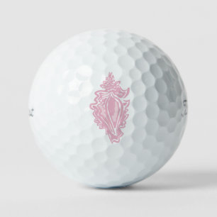 Pink Seashells Golf Balls