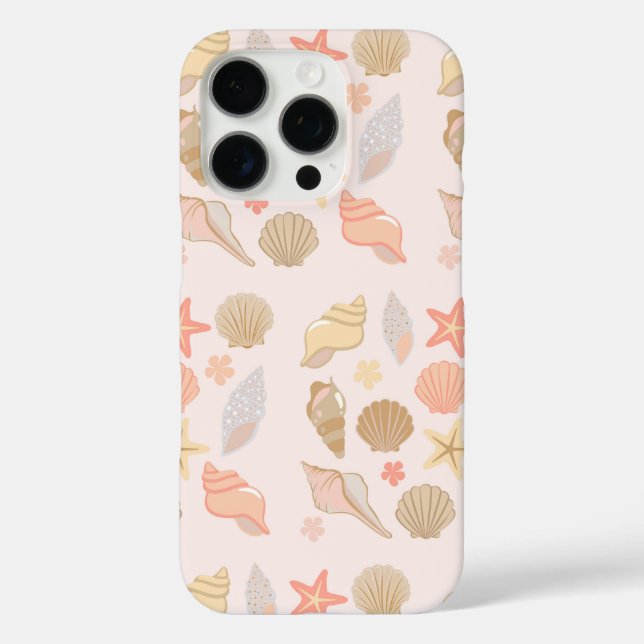 Pink Seashells Pattern Case-Mate iPhone Case (Back)