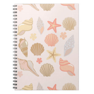 Pink Seashells Pattern Notebook