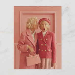 Pink Secrets and Surprised Style Postcard
