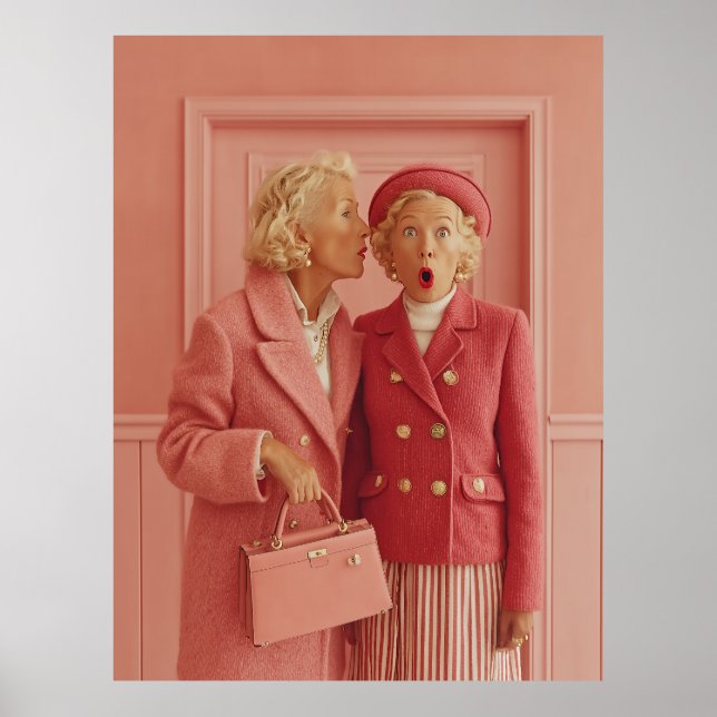 Pink Secrets and Surprised Style Poster (Front)