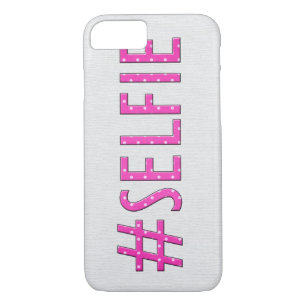 Pink "Selfie" Polka Dot iPhone 8/7 Case