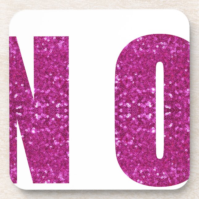 pink sequined no coaster (Front)