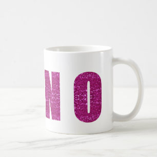 pink sequined no coffee mug