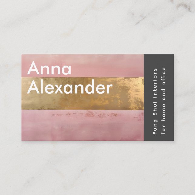 Pink Serenity Design 2 Business Card (Front)