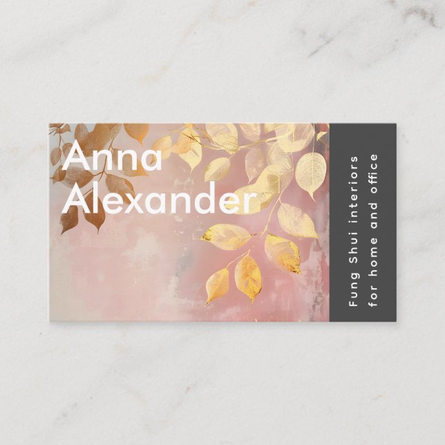 Pink Serenity Design 9 Business Card (Front)