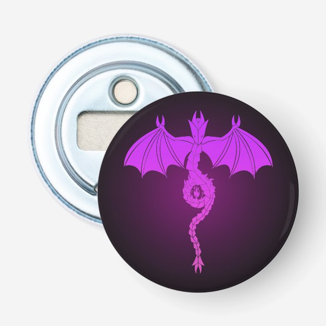 Pink Serpent Dragon Bottle Opener (Front)