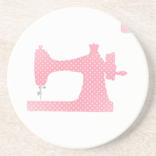 pink sewing machine coaster