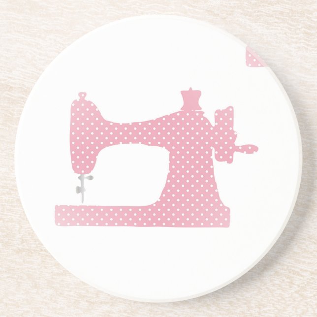 pink sewing machine coaster (Front)