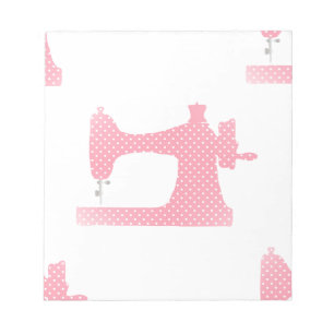 pink sewing machine notepad