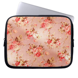 Pink Shabby Chic Flowers Electronics Sleeve