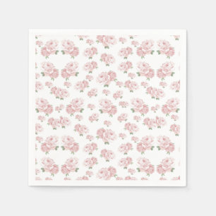Pink Shabby Chic Vintage Baby Girl Shower Napkin