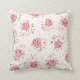Pink,shabby chic,vintage,floral,victorian,white, cushion