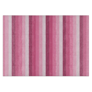 Pink shadow stripes cutting board
