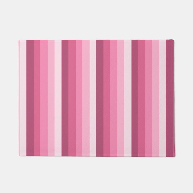 Pink shadow stripes doormat (Front)