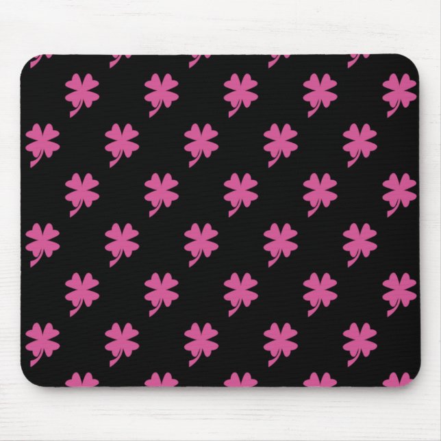 Pink Shamrock Mouse Pad (Front)