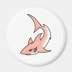 pink shark week cartoon tattoo art ocean animal magnet