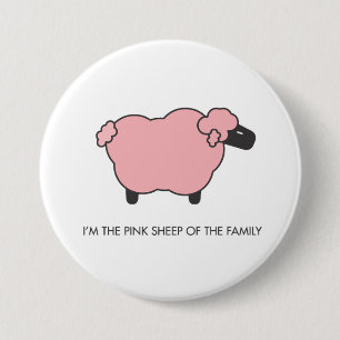 Pink Sheep 7.5 Cm Round Badge