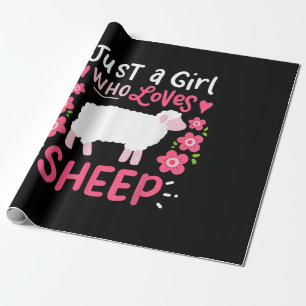 Pink Sheep Just A Girl Who Loves Sheep Gift Wrapping Paper