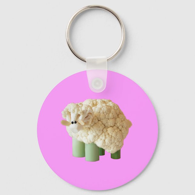 Pink sheep key chain (Front)