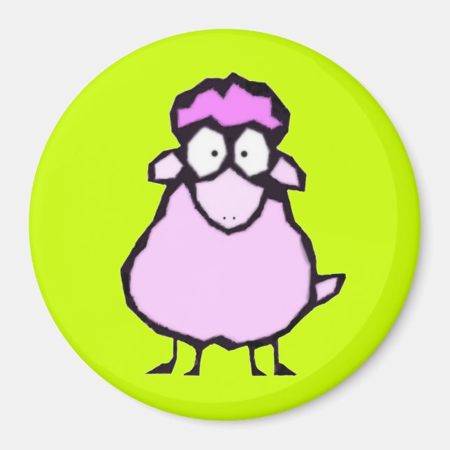 Pink Sheep Magnet (Front)