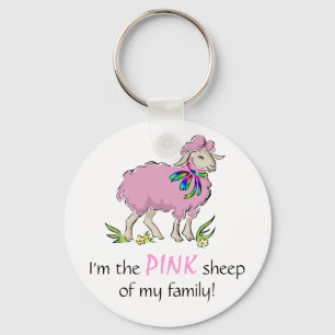Pink Sheep of the Family Key Ring