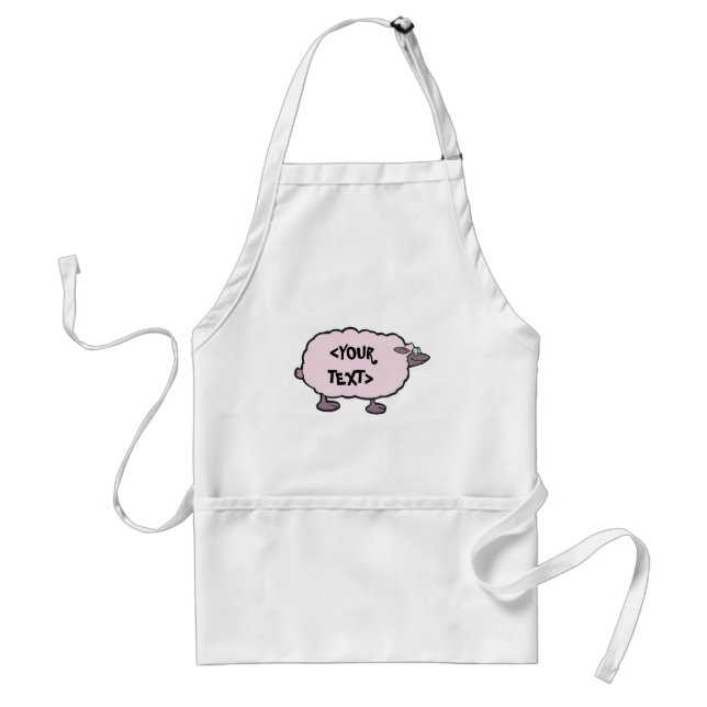 Pink Sheep, <YOUR TEXT> Standard Apron (Front)