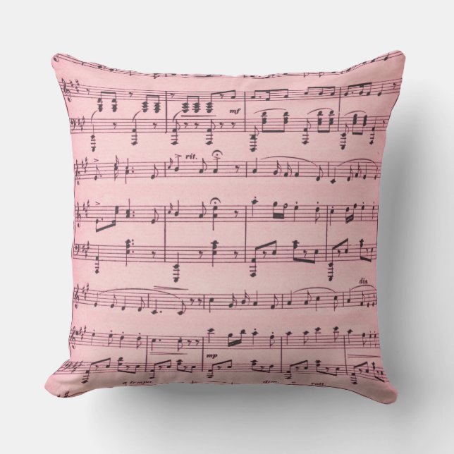 Pink Sheet Music Cushion (Front)