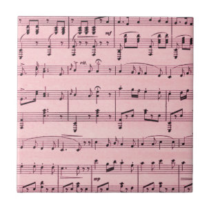 Pink Sheet Music Tile