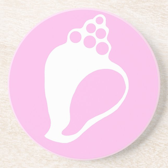 Pink Shell Coaster (Front)
